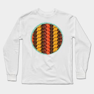 Ethnic Inspired Circle Pattern Long Sleeve T-Shirt